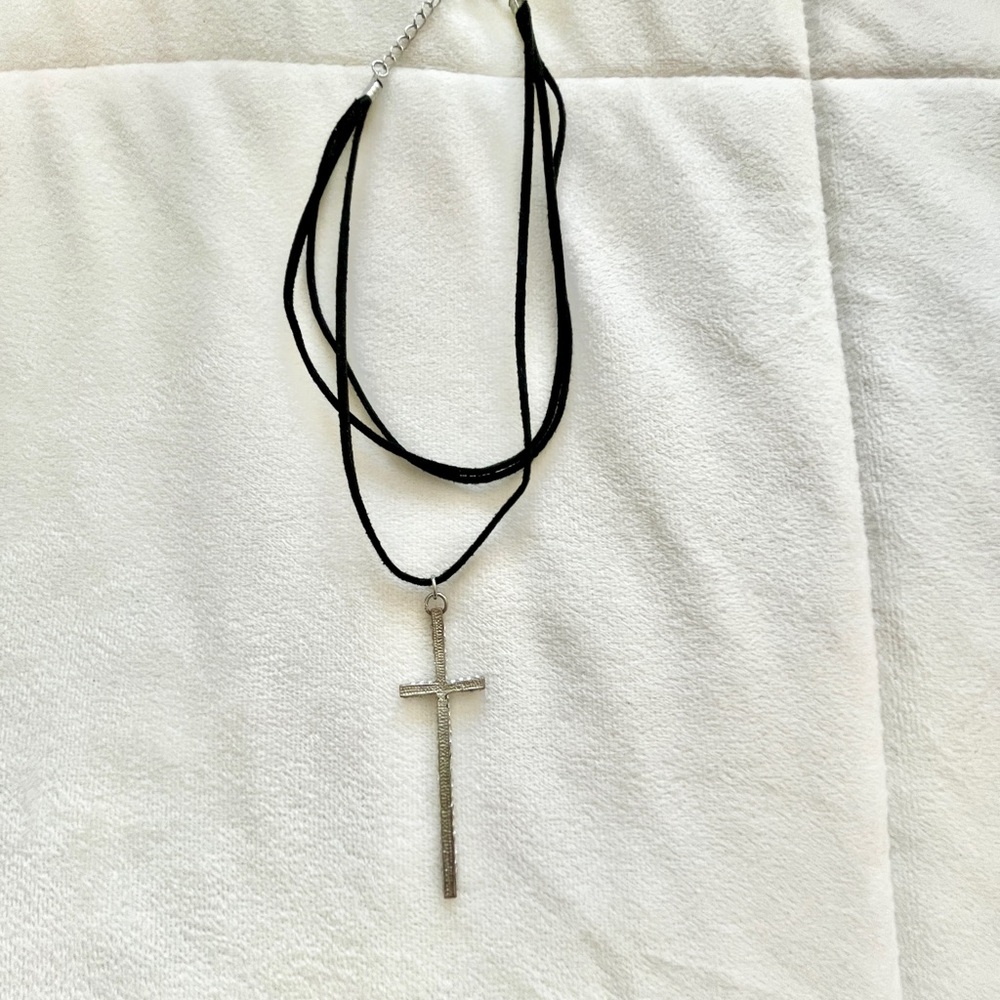 Silver Cross Pendant Necklace